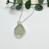 Pale Aqua Green Sea Glass Necklace, Sterling Silver with Seafoam Sea Glass - Image 7