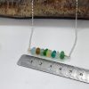 Sea Glass Necklace Multi-coloured, Sterling Silver Bar Necklace - Image 9