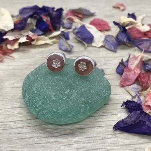 Flower Stud Earrings, Sterling Silver, Nature Lovers