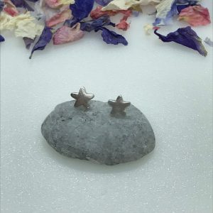Tiny Star Stud Earrings, Sterling Silver