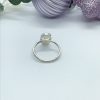 Pink Morganite Stacker Ring, Sterling Silver Narrow Band - Image 4