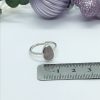 Pink Morganite Stacker Ring, Sterling Silver Narrow Band - Image 9