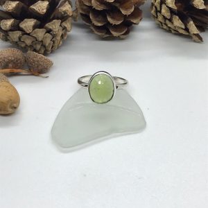 Peridot Silver Ring, Green Gemstone