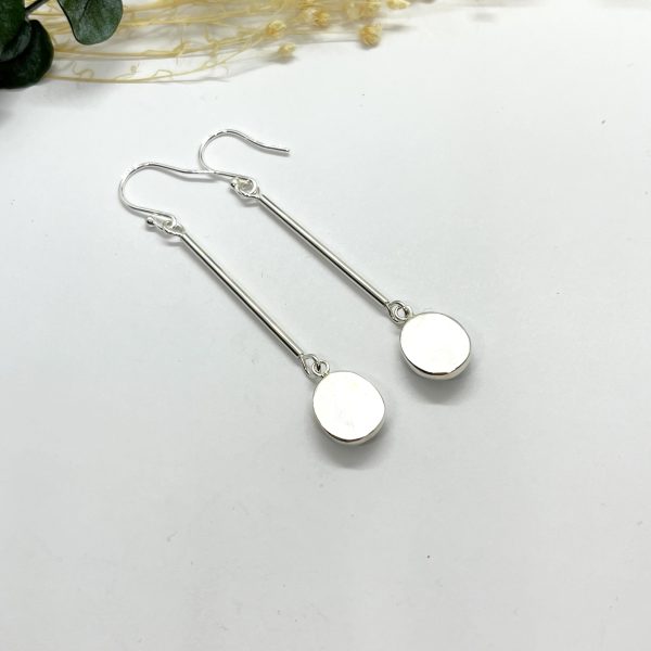 Amazonite drop earrings on white background