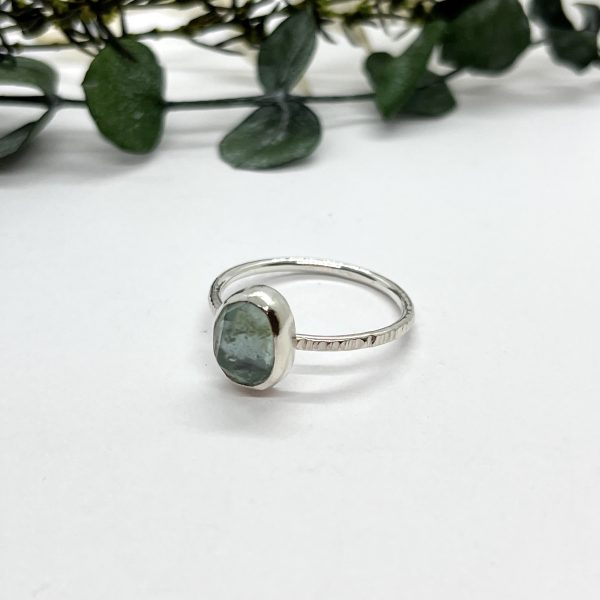 LorriSilverJewellery, aquamarine ring on white background