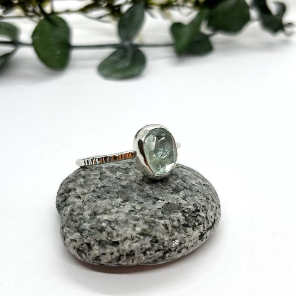 LorriSilverJewellery, aquamarine ring on white background