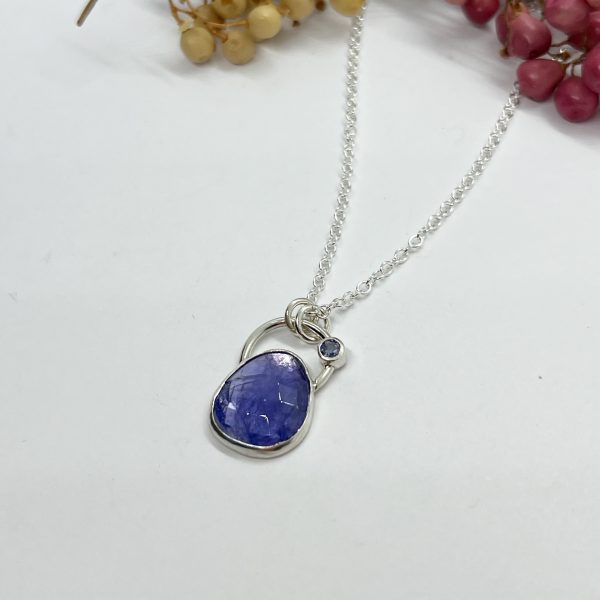 Lorrisilver Jewellery two tanzanite gemstone necklace