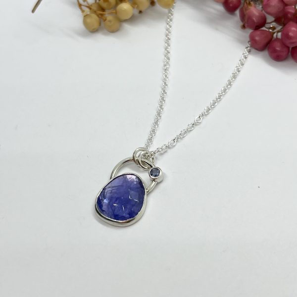 Lorrisilver Jewellery two tanzanite gemstone necklace