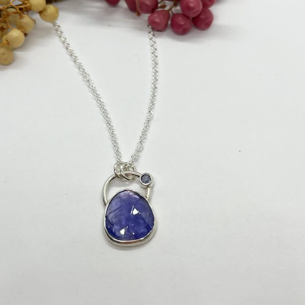 Lorrisilver Jewellery two tanzanite gemstone necklace