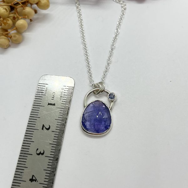 Lorrisilver Jewellery two tanzanite gemstone necklace