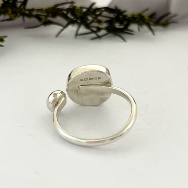 LorriSilverJewellery, green sea glass ring