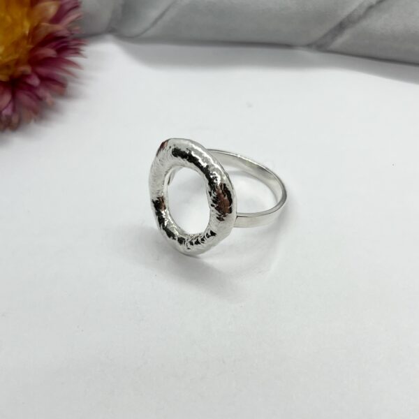 Molten circle ring, LorriSilverJewellery