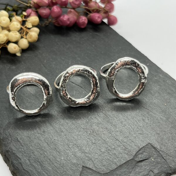 Molten circle ring, LorriSilverJewellery