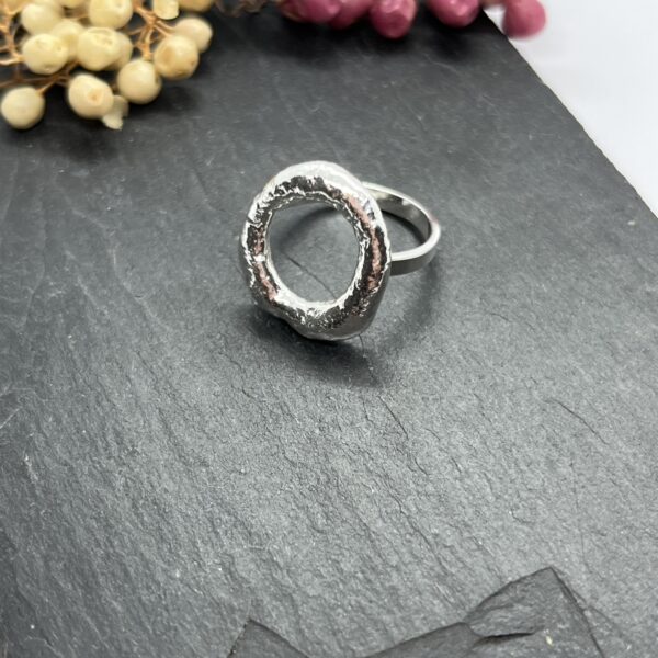 Molten circle ring, LorriSilverJewellery