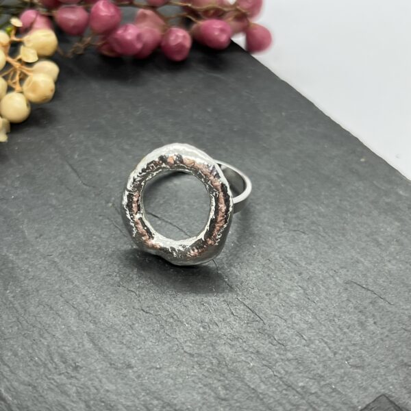 Molten circle ring, LorriSilverJewellery