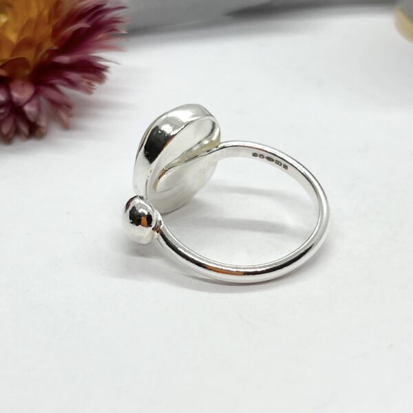 lorrisilverjewellery, white sea glass ring