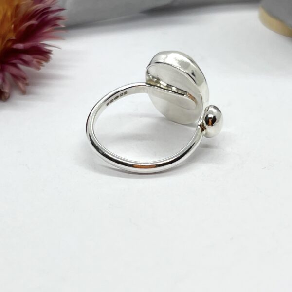 lorrisilverjewellery, white sea glass ring