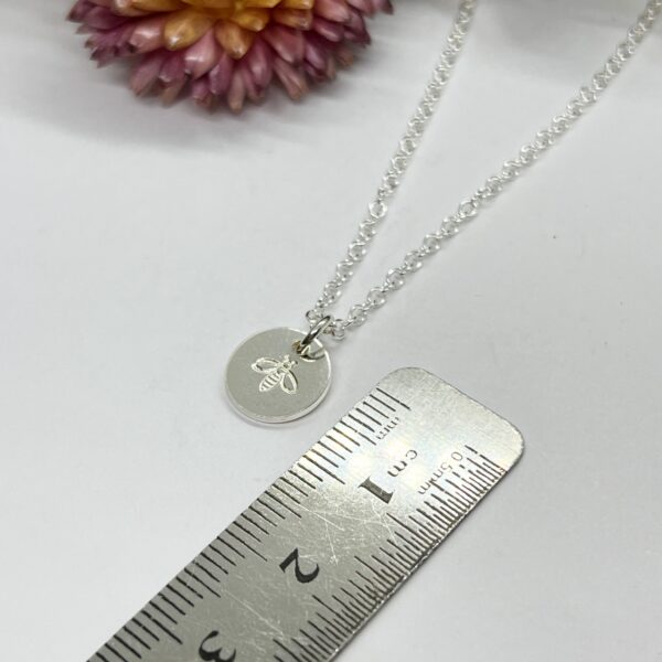 Manchester bee necklace on a white background, lorrisilver Jewellery