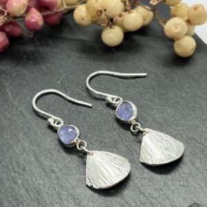 Lorrisilver Jewellery, iolite drop earrings