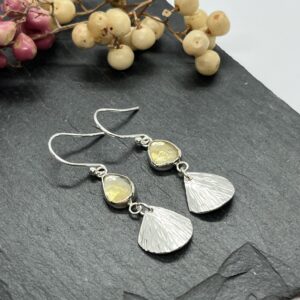 Lorrisilver Jewellery, citrine drop earrings