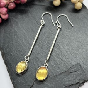Lorrisilver Jewellery, citrine drop earrings